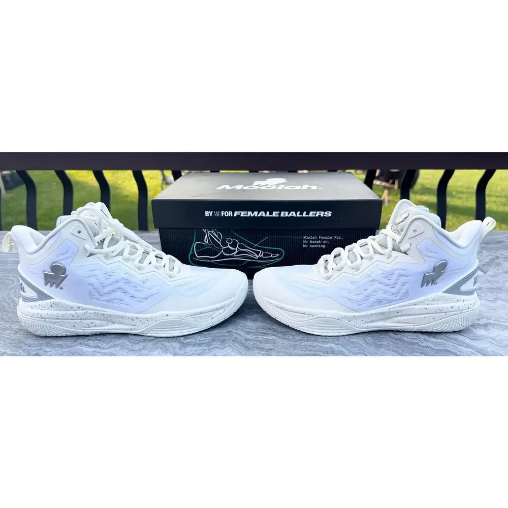 Moolah Women's High-Top Basketball Shoes, Neovolt Pro v2, White, Size 7.5 - NIB